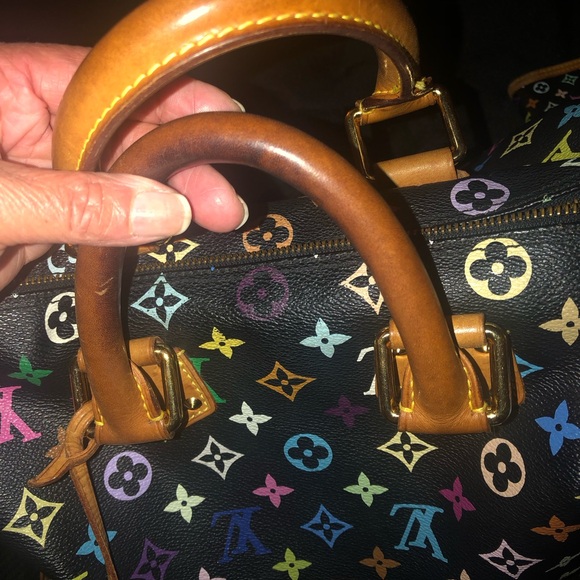 Louis Vuitton multiple color handbag with matching wallet - Picture 9 of 16